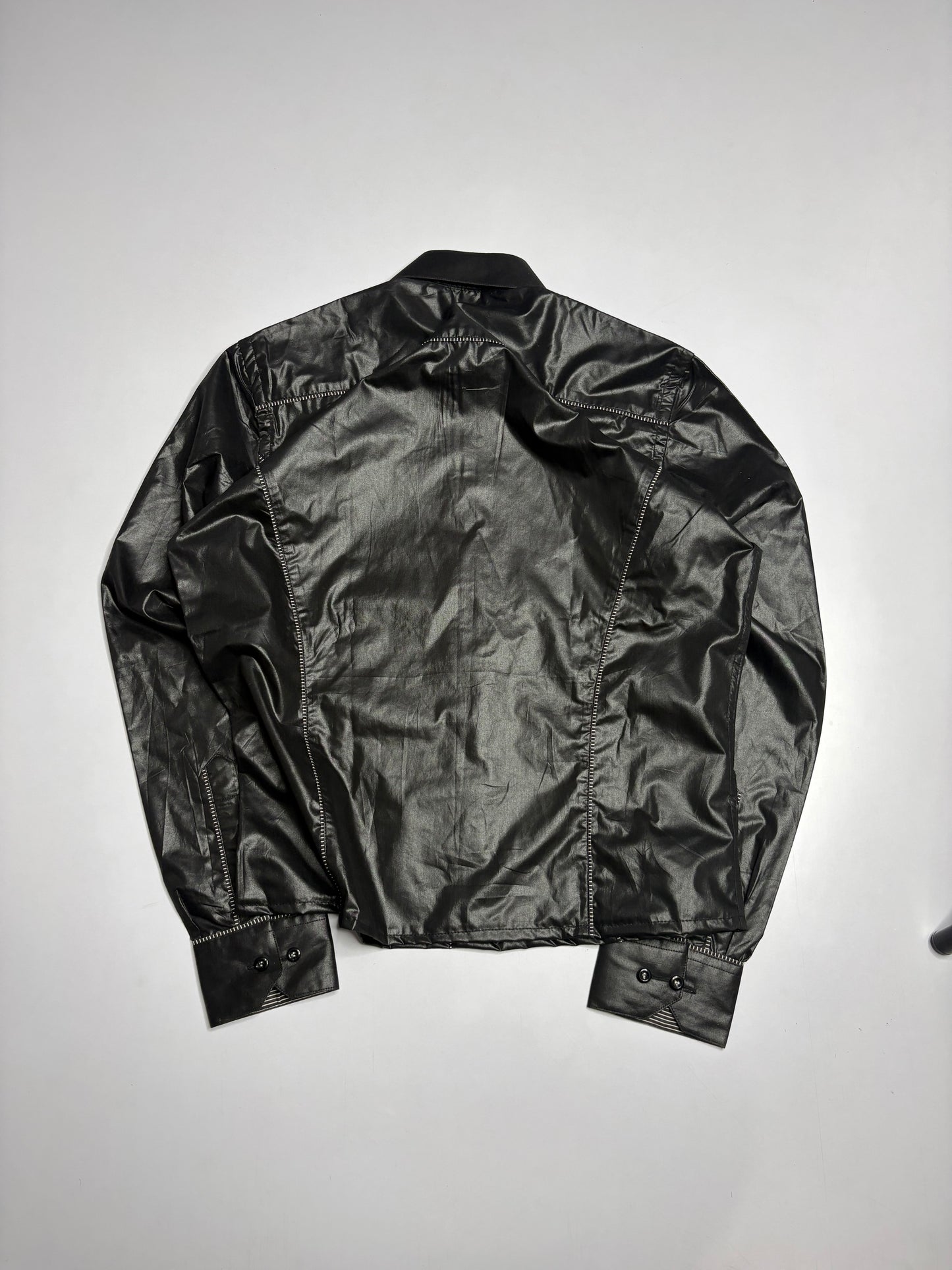 Leather Style Boxy Shirt