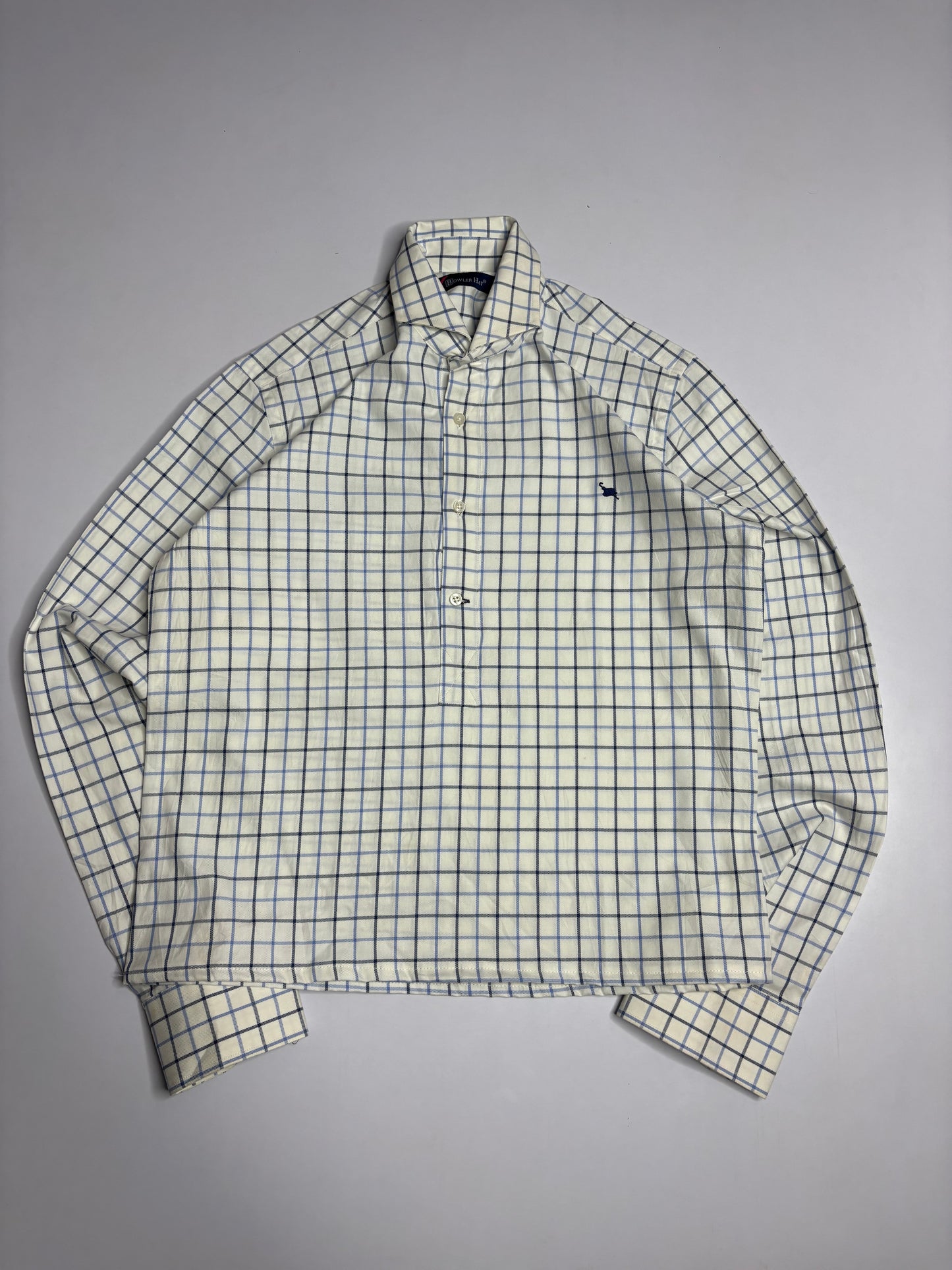 Printed Boxy Half Button Shirt