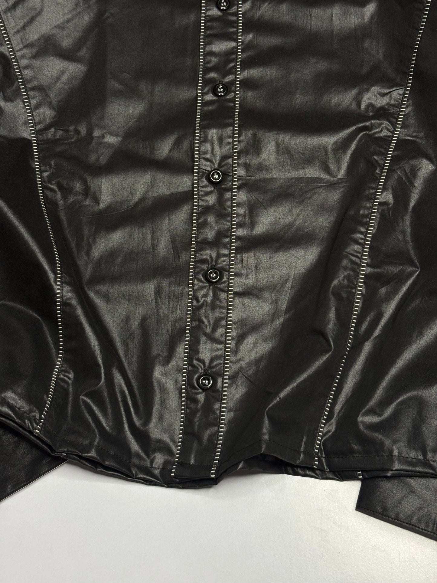 Leather Style Boxy Shirt
