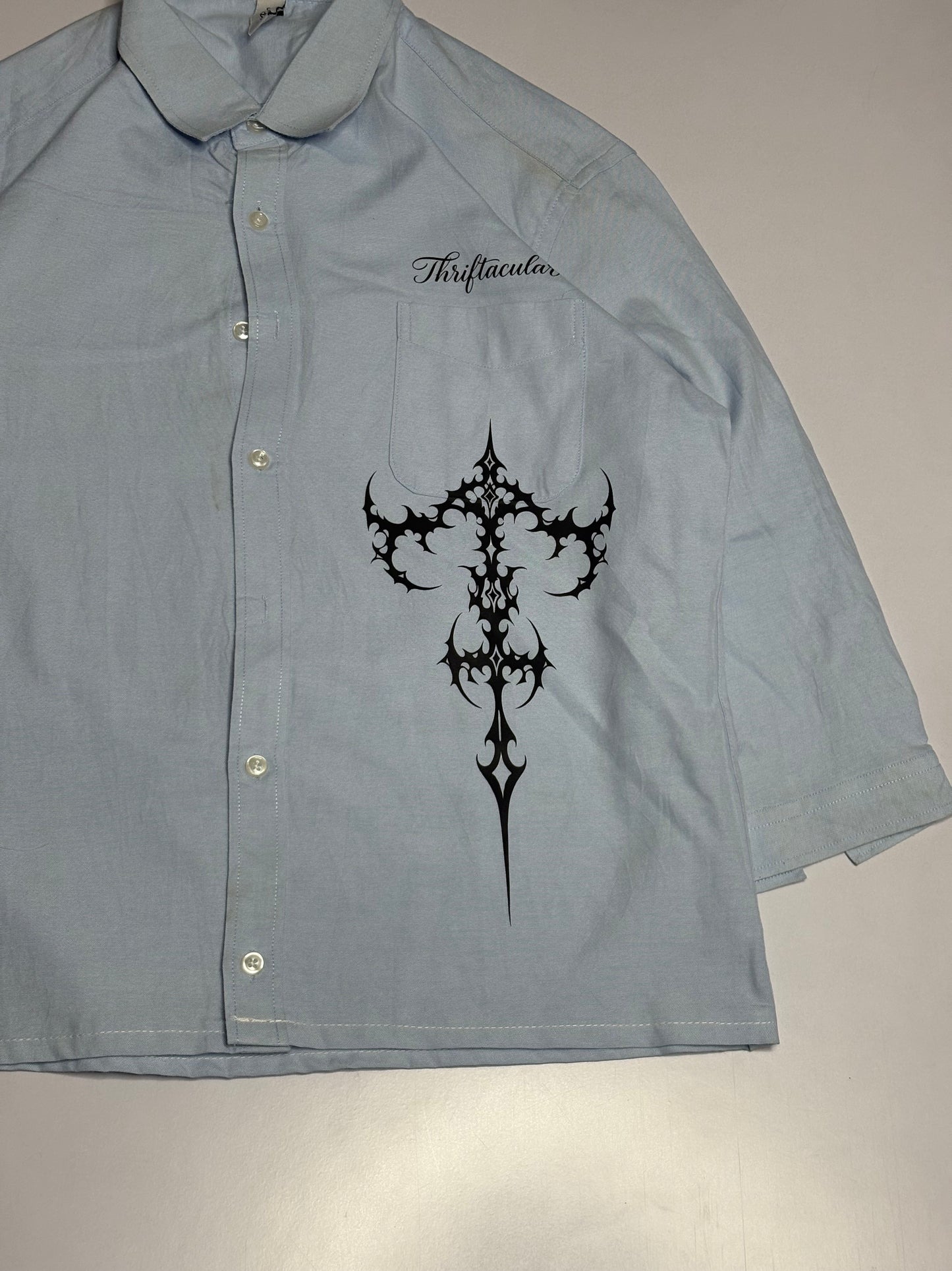 Printed Boxy Shirt (3/4 sleeves)