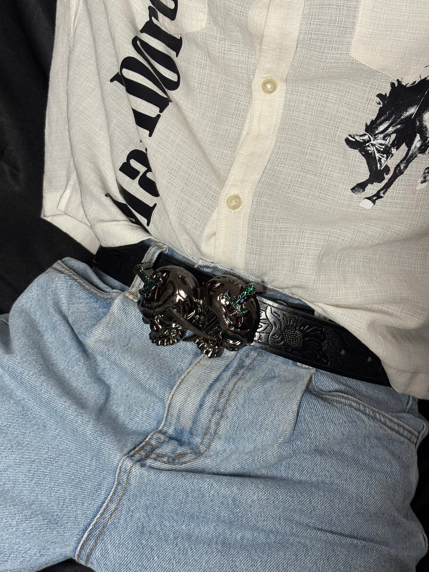 Execution Skull Buckle Belt 🗡️💀