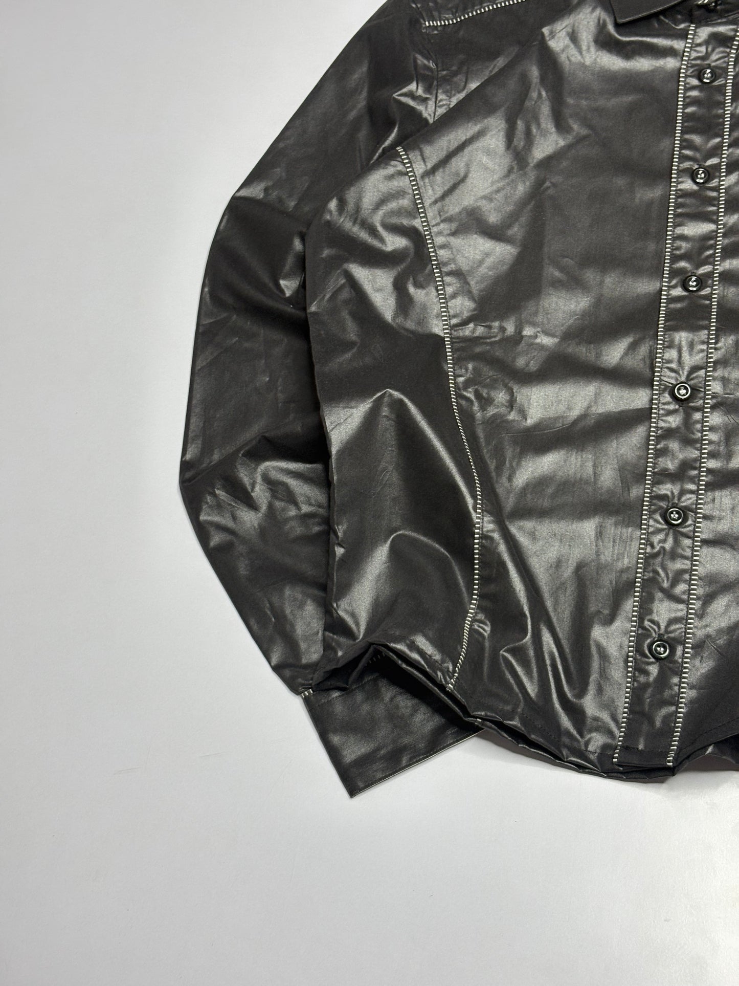 Leather Style Boxy Shirt