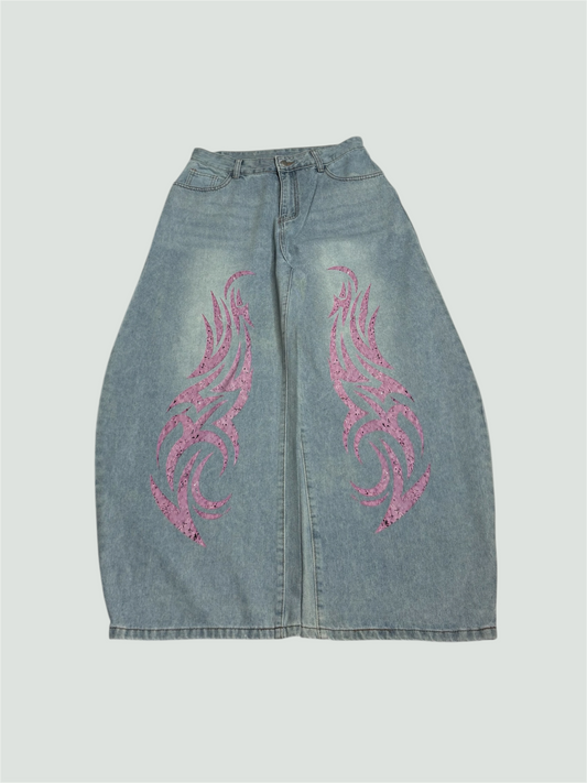 Printed Denim (Thrifted)