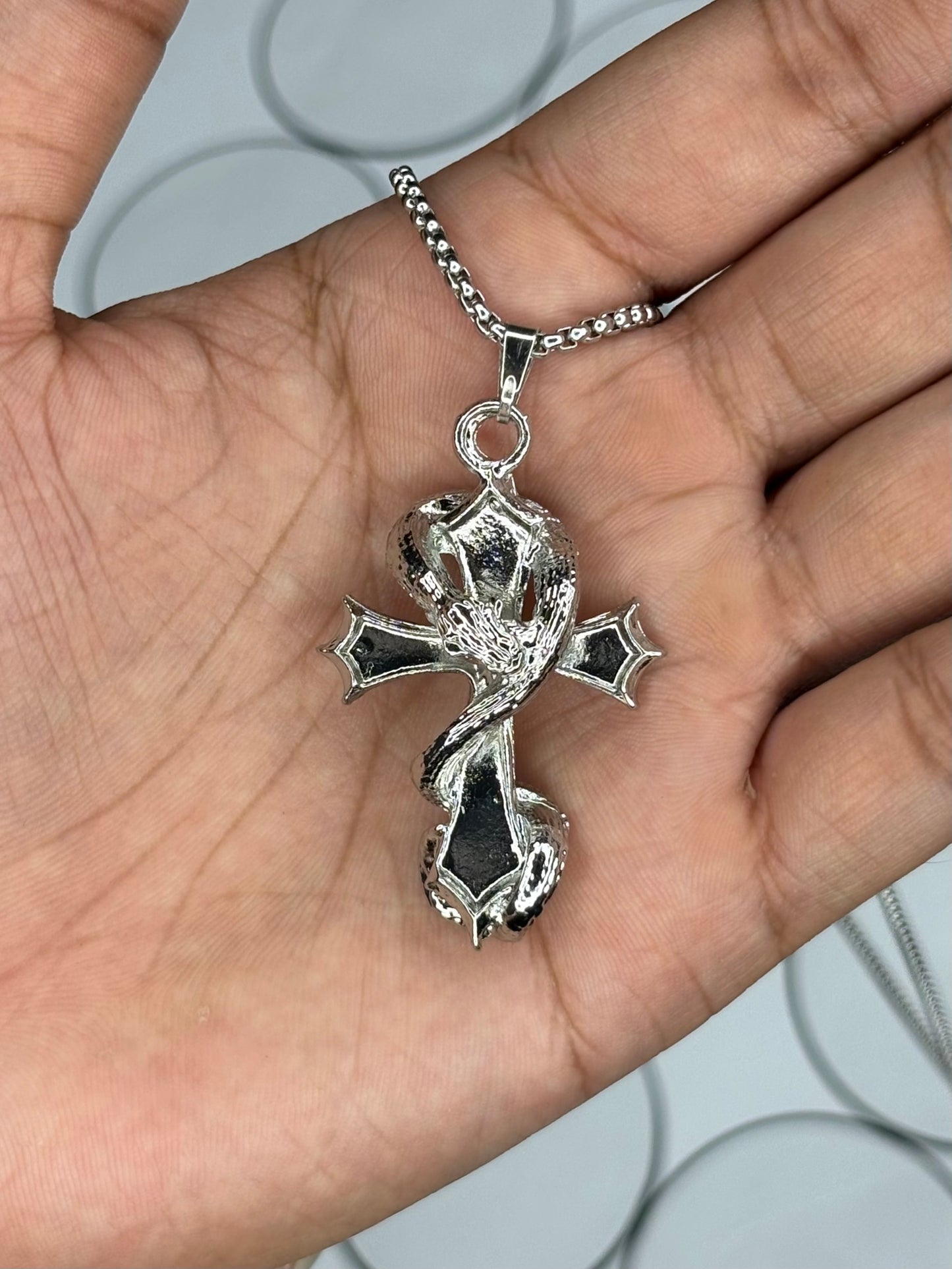 Serpent Cross Pendant