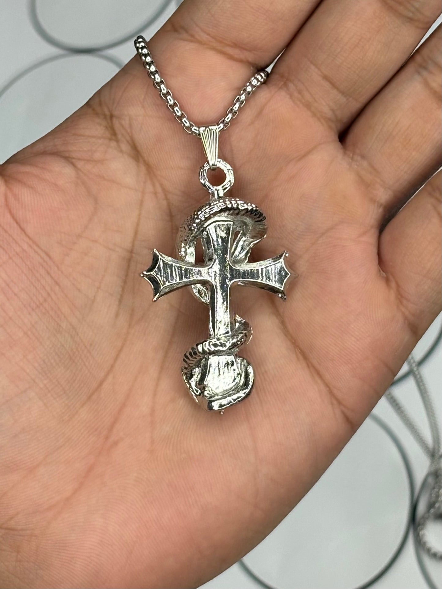 Serpent Cross Pendant