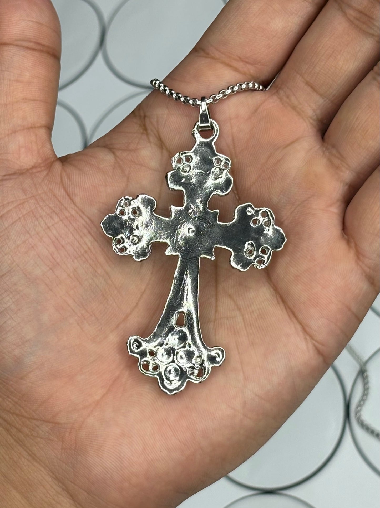 Obsidian Cross Pendant