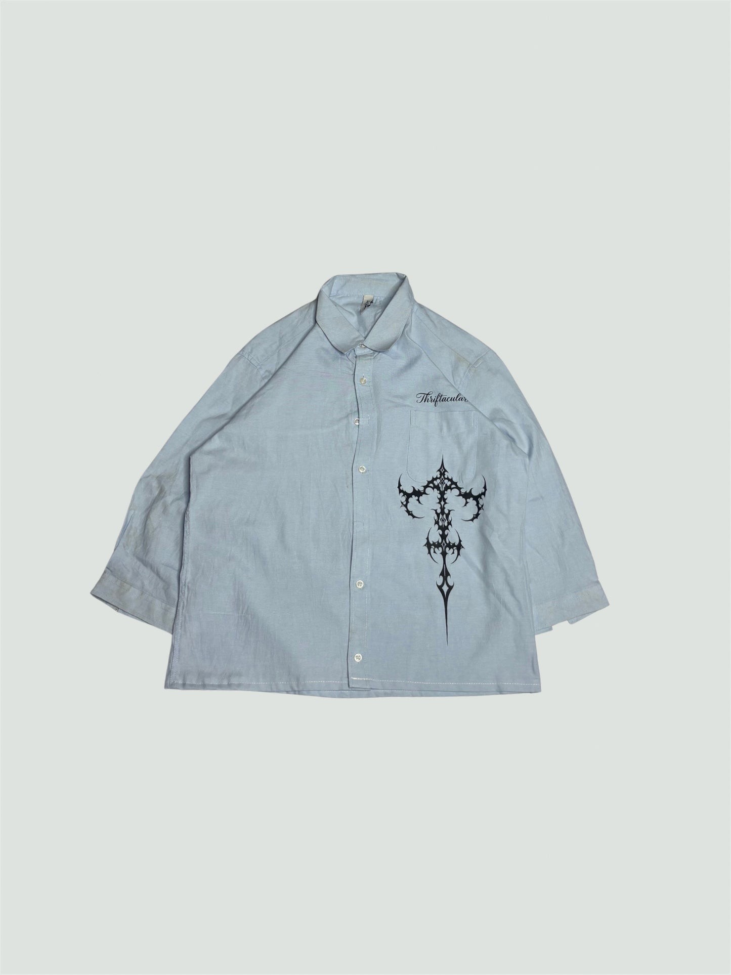 Printed Boxy Shirt (3/4 sleeves)