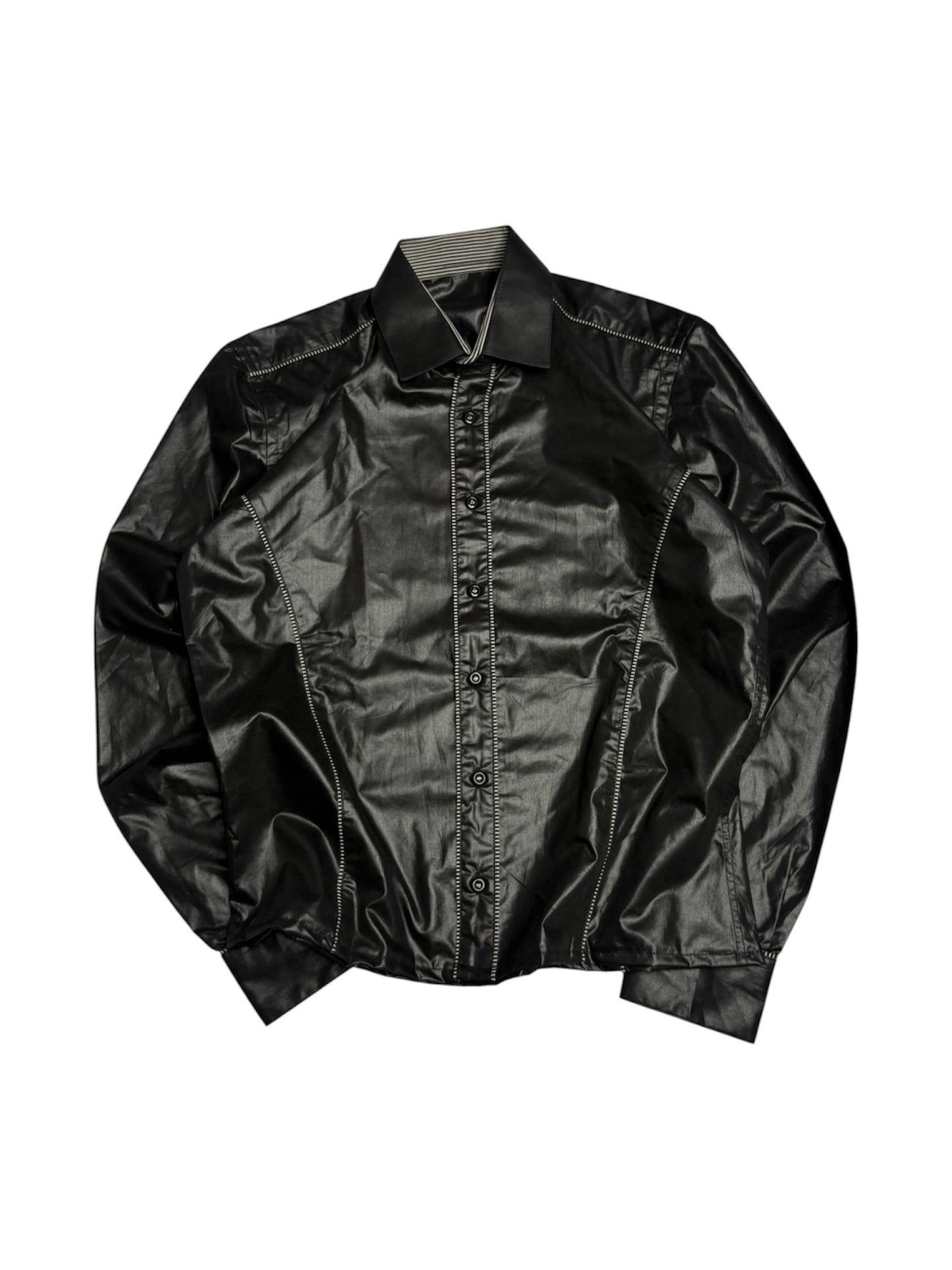 Leather Style Boxy Shirt