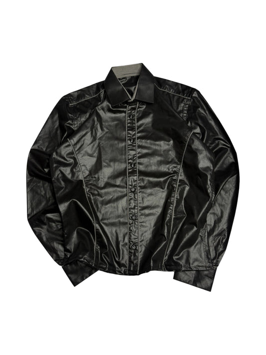 Leather Style Boxy Shirt